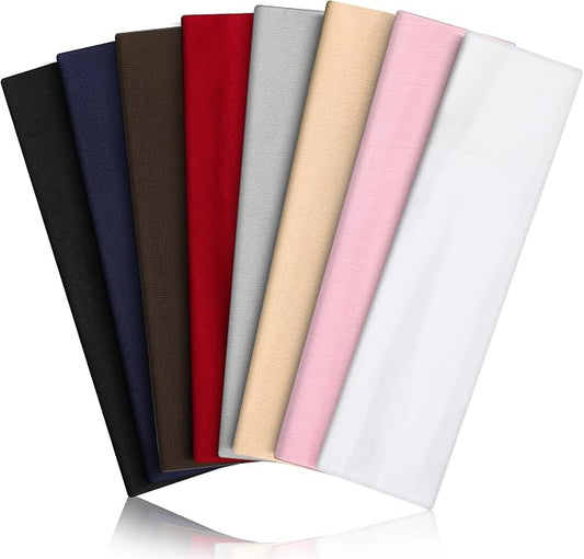 8PCS Summer-Exclusive Non Slip Sports Elastic Soft Running Fashion Headbands by VANRUIDFashionSportHeadbands