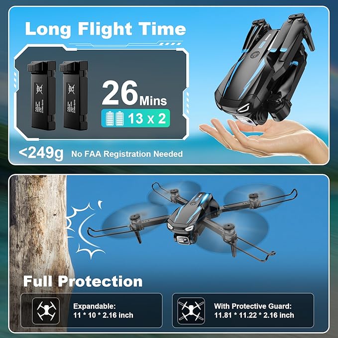 Drone with 1080P Camera, Foldable Remote Control Quadcopter - Image 6