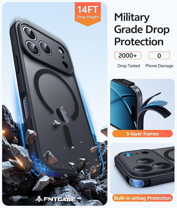 FNTCASE for iPhone 17 Pro Case: Translucent Matte Cases - Image 5