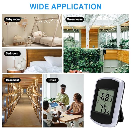 Urageuxy Digital Hygrometer Thermometer, Temperature Humidity Monitor - Image 7