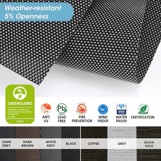 SmartWings Motorized Outdoor Patio Shades Roll Up Blinds - Image 4