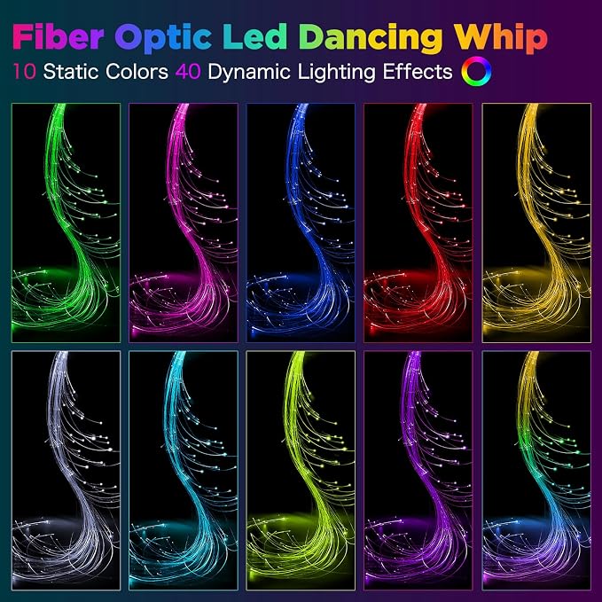 Fiber Optic Lights for Dance, Rechargeable Fiber Optic Whip - Image 3