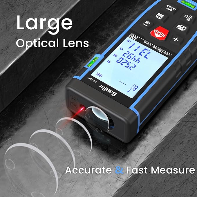 Laser Measure, Bauihr 165ft Laser Distance Meter, Portable Laser Measurement - Image 3