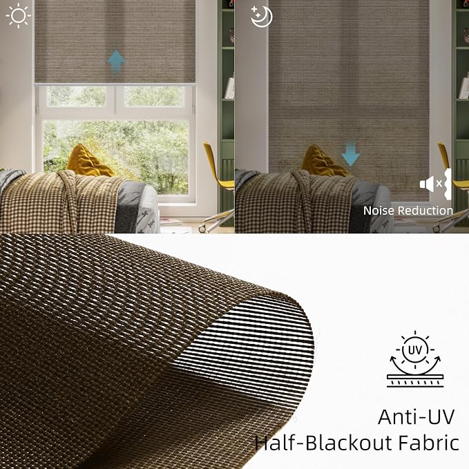 SmartWings Motorized Light Filtering Shades, Work - Image 5