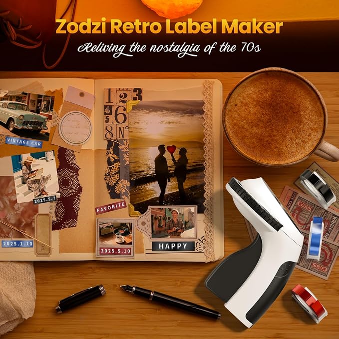 Zodzi Label Maker, Vintage Embossing Label Maker, Retro Embossed Label Maker - Image 6