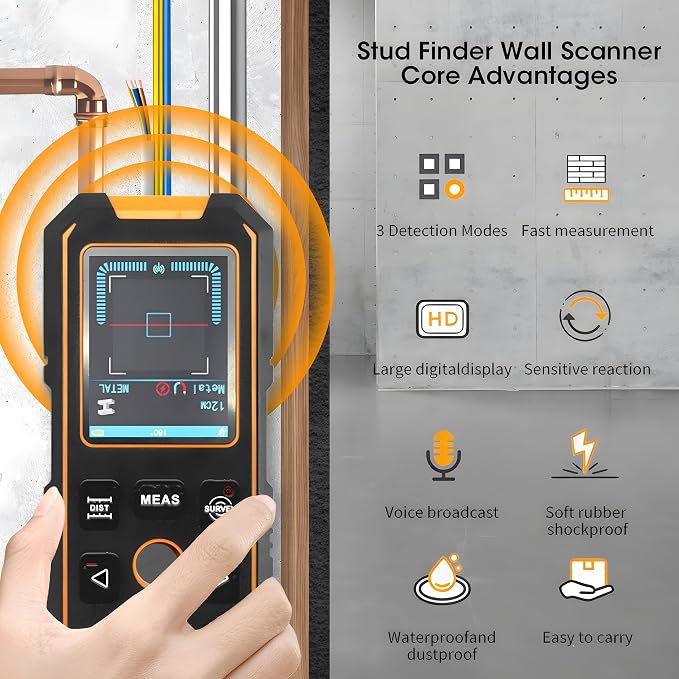 Stud Finder Wall Scanner, 5-in-1 Wall Detector - Image 4