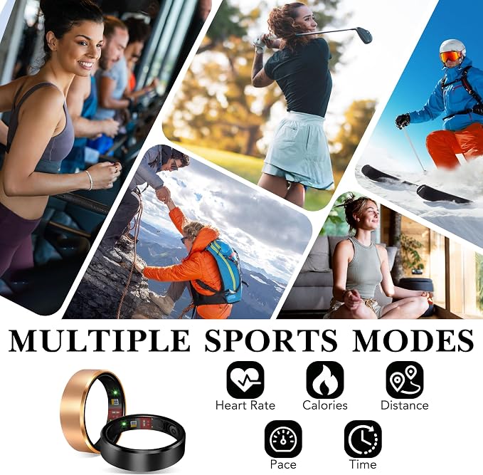 Smart Ring 2.0 for Women Men, Slim Scratch & Fingerprint Resistant Design - Image 3