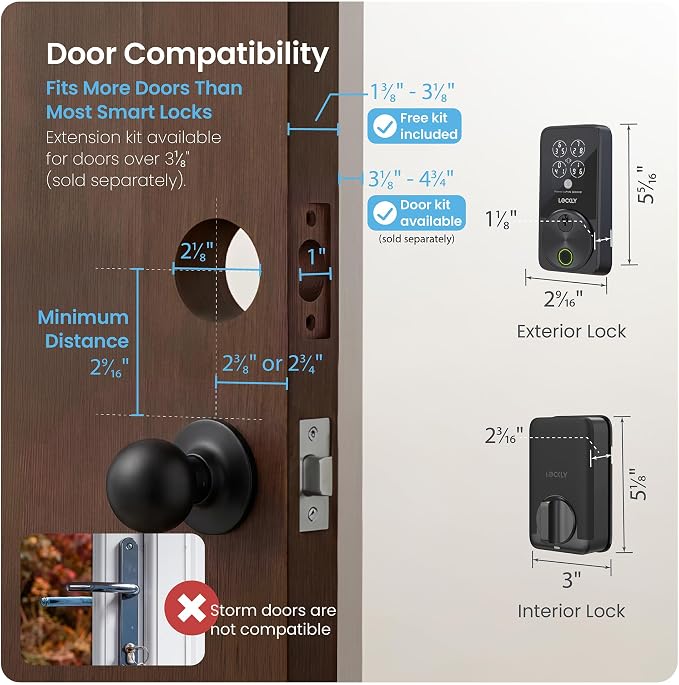 Lockly Secure Pro Smart Door Lock, Fingerprint Keyless Entry Door Lock - Image 9