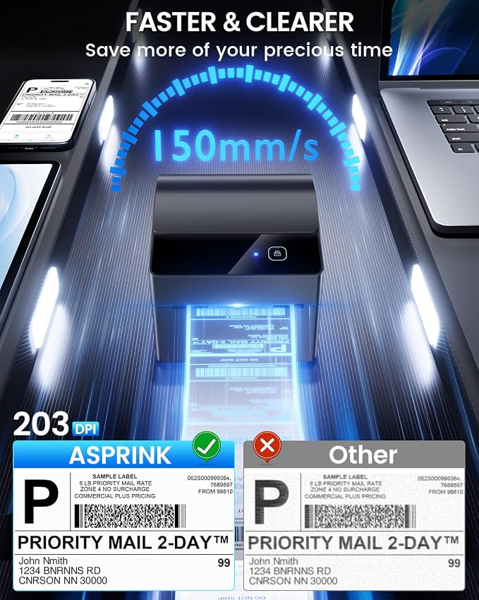 ASprink Bluetooth Shipping Label Printer - Image 4