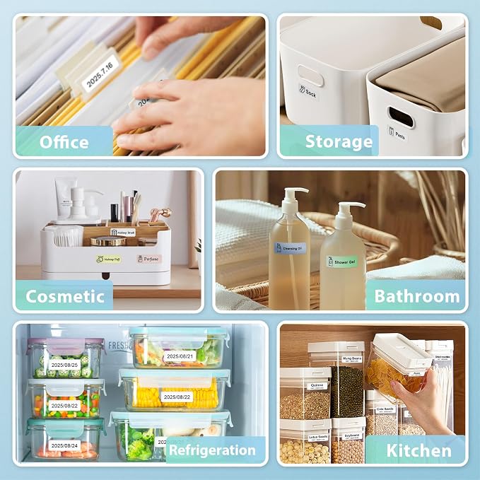 Label Maker Machine with Tape, N12 Bluetooth Label Printer, Portable Mini Label - Image 2