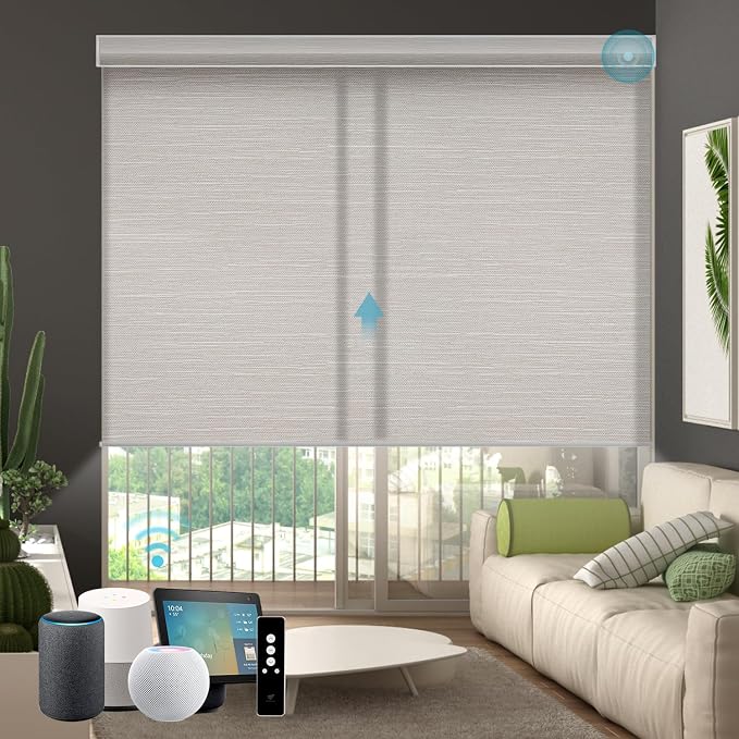 SmartWings Motorized Blind Light Filtering Shade Work by SmartWings