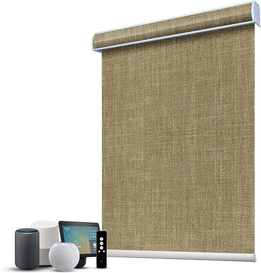 SmartWings Motorized 100% Blackout Shades Blinds, Custom Size, Cordless Window by SmartWings