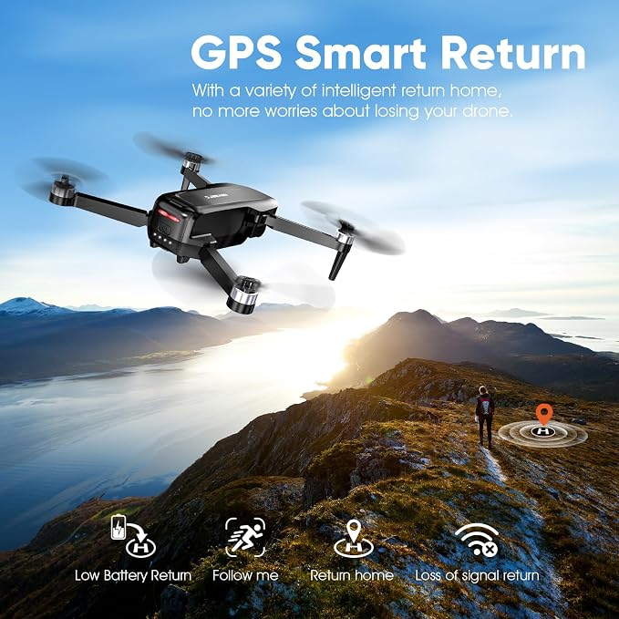 GPS Drone with EIS 2K Camera for Adults, 7.22 inch Screen on Remote Controller - Image 6