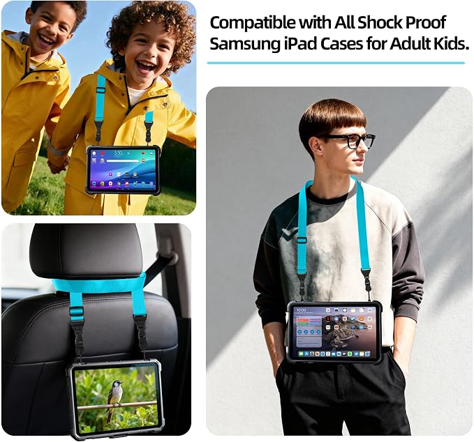 Adjustable Shoulder Strap:Comfortable iPad Strap Nylon Neck Lanyard - Image 4