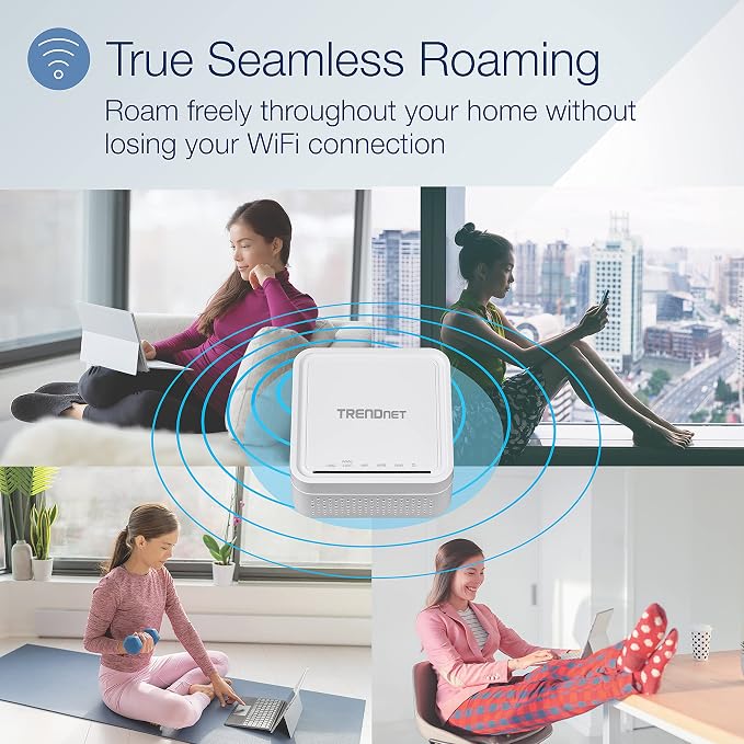 TRENDnet AC1200 Dual Band WiFi EasyMesh Kit, Includes 2 x AC1200 WiFi Mesh Nodes - Image 3