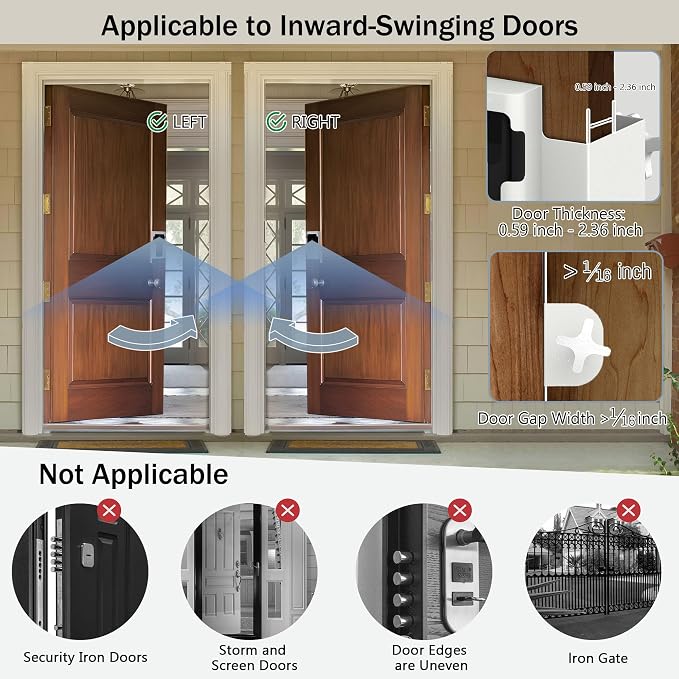 Homalor Anti Theft Ring Doorbell Mount: White Ring Doorbell Door Mount Blink - Image 5