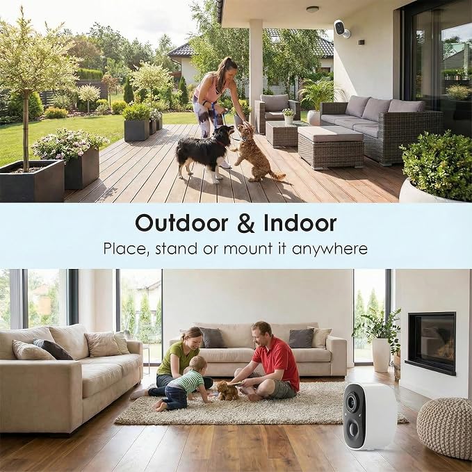 GMK Security Cameras Wireless Outdoor, 2K Battery Powered Cameras - Image 8