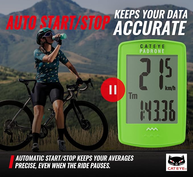 CATEYE Padrone Wireless Bike Computer – Oversized Display Cyclocomputer - Image 8