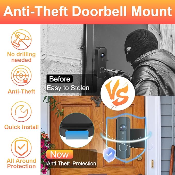Anti-Theft Doorbell Mount Compatible - Image 4