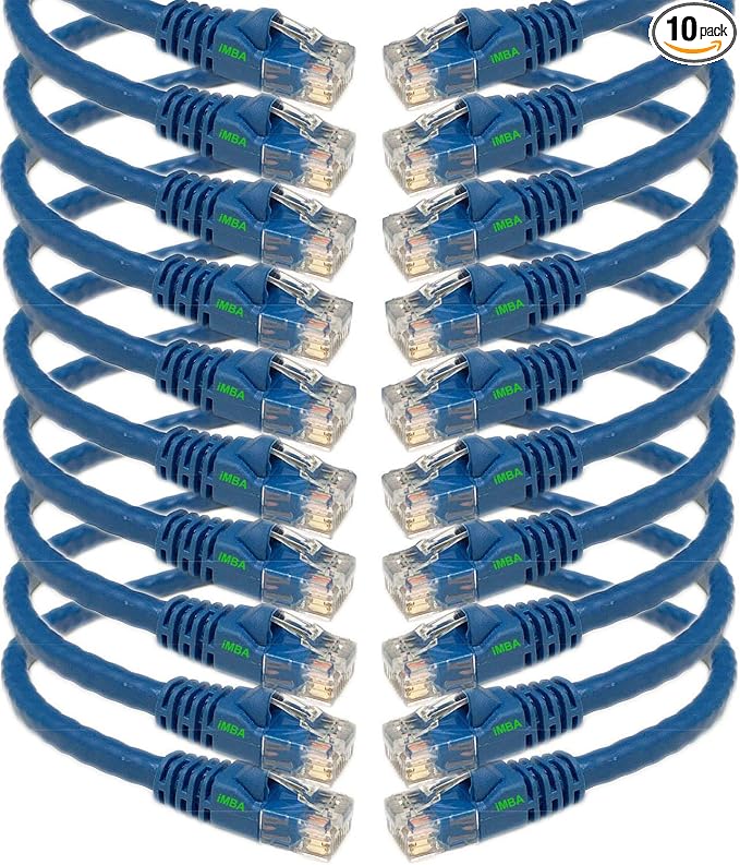 iMBAPrice 50' Cat5e Network Ethernet Patch Cable, 10 Pack by iMBAPrice