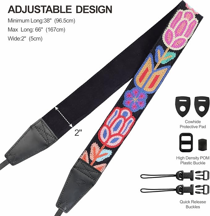 Padwa Lifestyle Colorful Crochet Camera Strap - Image 6
