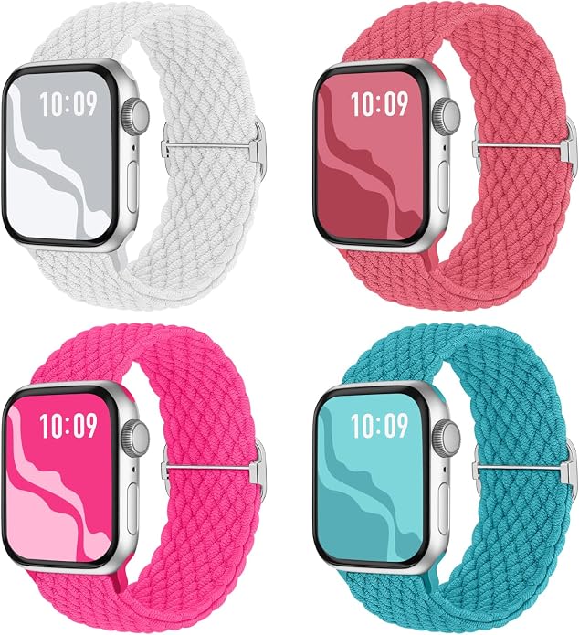 4 Pack Braided Stretchy Bands Compatible by Suitisbest