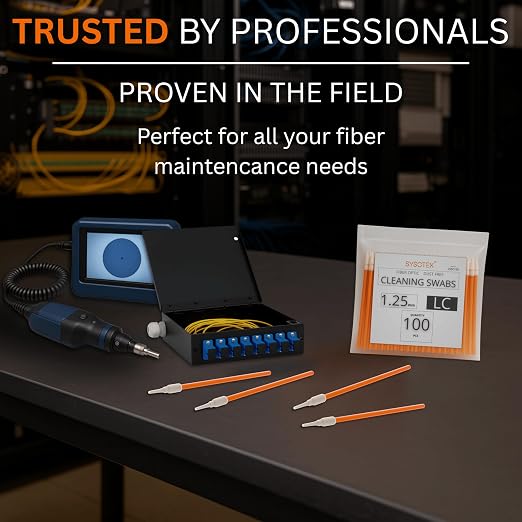 Fiber Optic Cleaning Swabs, 100 Pack LC 1.25mm Lint Free Anti-Static Cleaning - Image 9