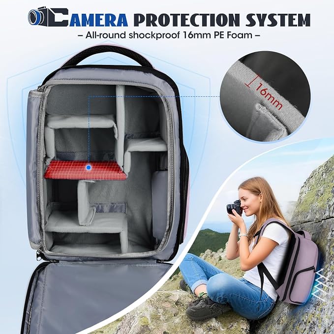 Camera Backpack Camera Bag for Photographers DSLR SLR Mirrorless Camera Cases - Image 4