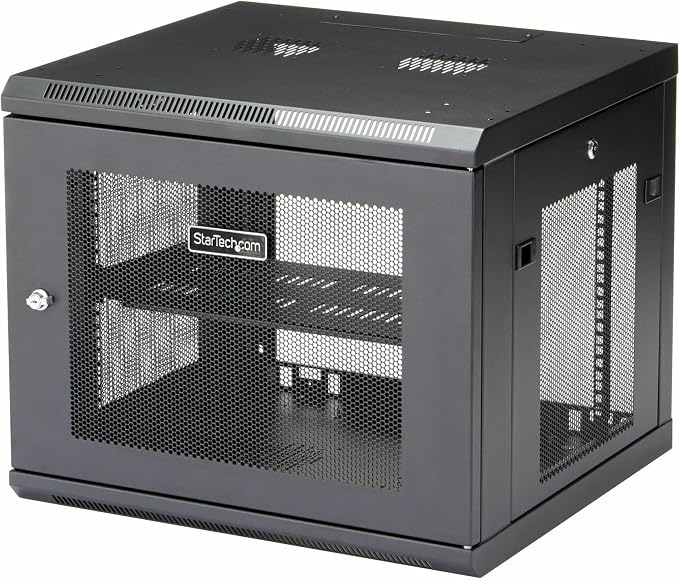 StarTech.com 4-Post 9U Wall Mount Network Cabinet w/ 1U Shelf, Ships Fully by StarTech