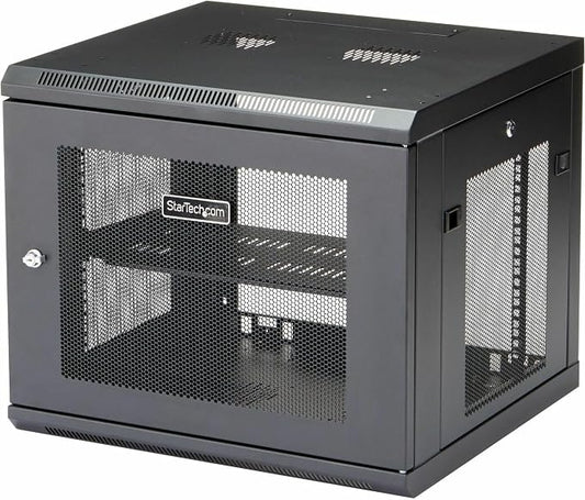 StarTech.com 4-Post 9U Wall Mount Network Cabinet w/ 1U Shelf, Ships Fully by StarTech