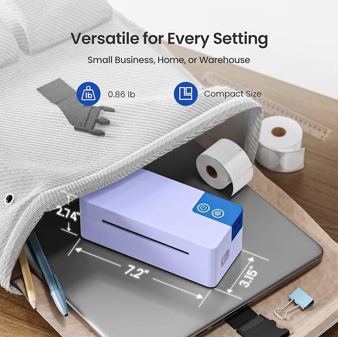 Bluetooth Thermal Shipping Label Printer, 4x6 Portable Direct Thermal Printer - Image 5