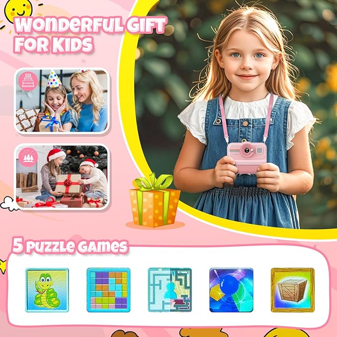 HiMont Kids Camera Instant Print, 1080P HD Instant Print Camera - Image 6