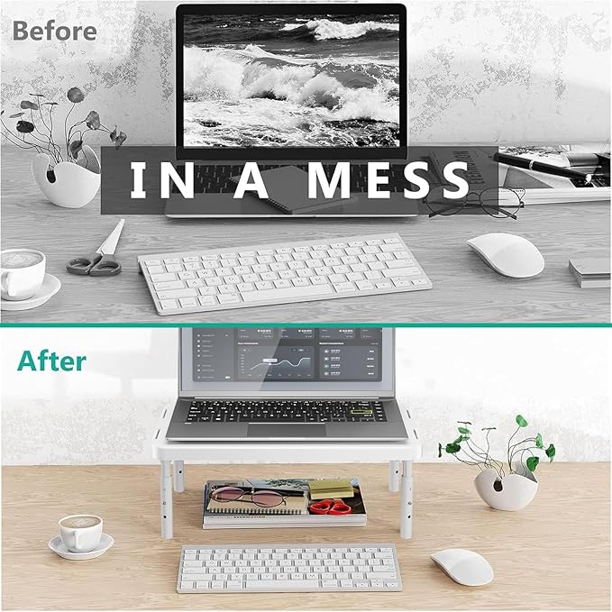 WALI Computer Monitor Stand for Desk, Adjustable Laptop Riser, Desk Monitor - Image 7