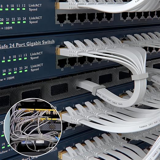 Ethernet Cable 75 ft, Supports Cat 8/ Cat 7 Standard High Speed Flat Design - Image 7