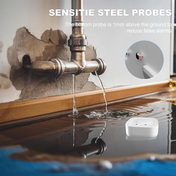 3-Pack Smart Water Leak Detector 110dB Alarm 500ft Range, WiFi Home Sensors - Image 4
