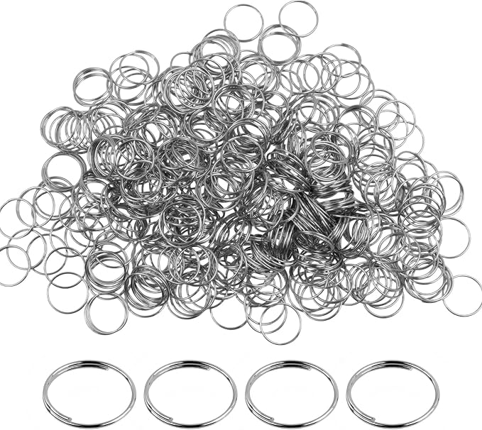 500PCS Stainless Steel Bright Silver Chandelier Split Rings, 0.47inch Diameter by Tighall