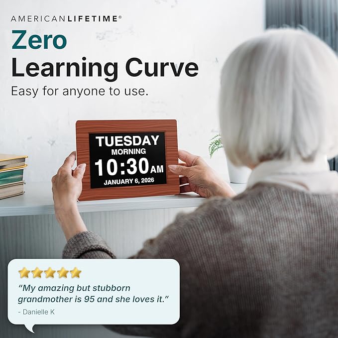 American Lifetime New 2026 Dementia Clock Large Digital Clock - Image 6