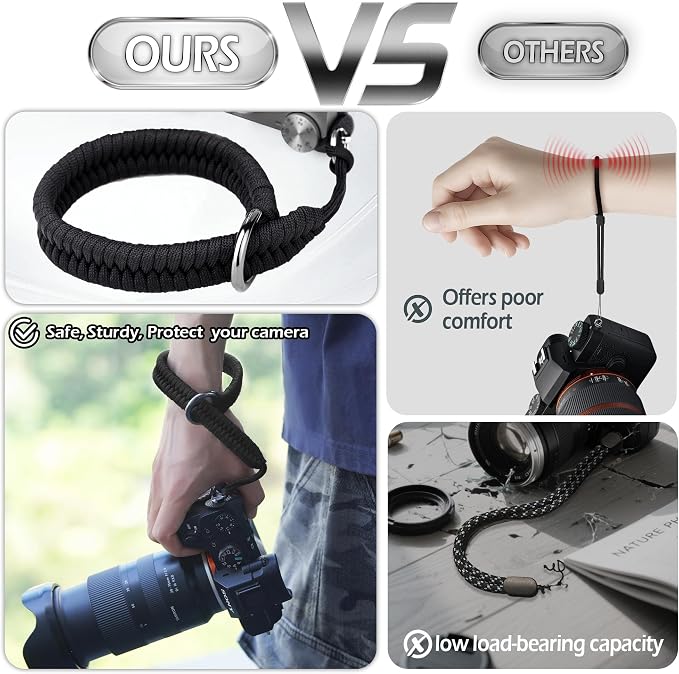 AQAREA Camera Wrist Strap for DSLR Mirrorless Camera, Quick Release Camera Hand - Image 3