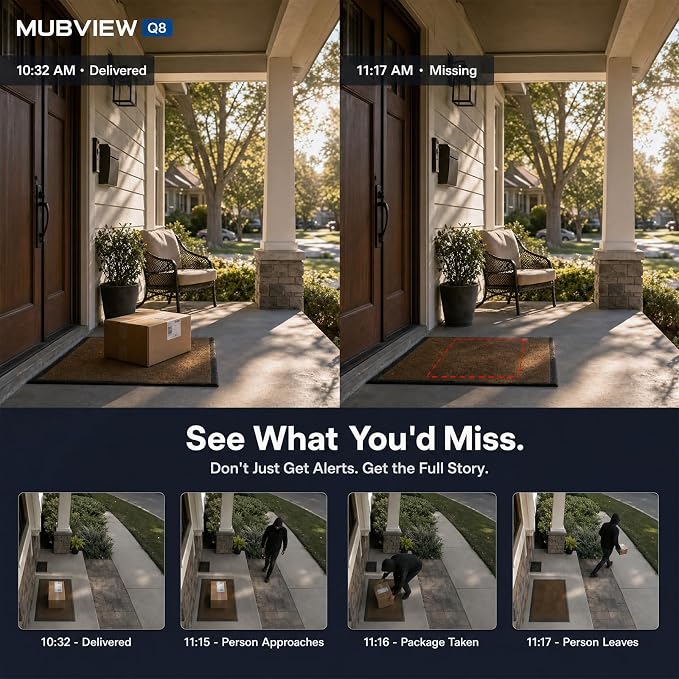MUBVIEW 24/7 Continuous Recording Wireless Outdoor Security Camera, 2.4G WiFi - Image 2