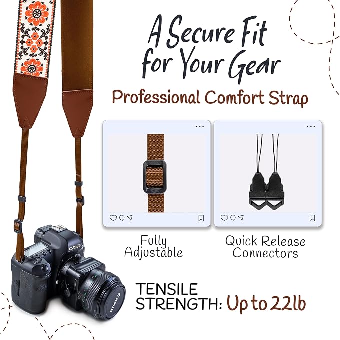 Camera Strap for All DSLR and Mirrorless Camera Including Binoculars. Neck - Image 4