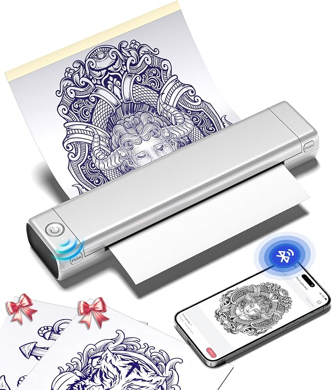 Phomemo Tattoo Stencil Printer, M08F Wireless Thermal Tattoo Printer by Phomemo