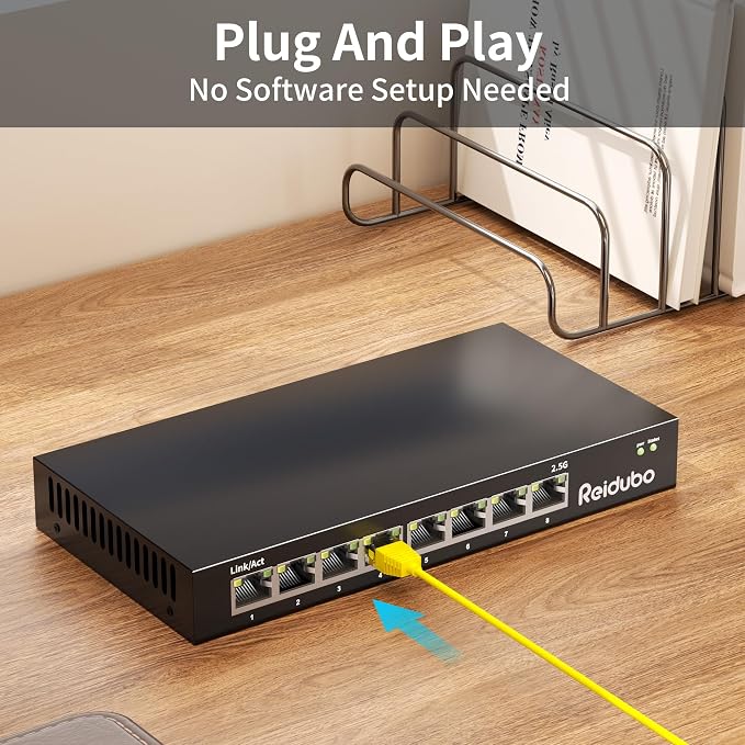 Ethernet Switch Unmanaged, 8 Port 2.5gb Switch, 60Gbps Switching Capacity - Image 5