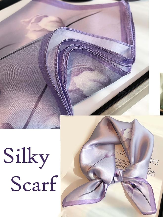 Silky Scarf for Women Lightweight Satin Bandanas Neck Hair Wrap For Sleeping - Image 6