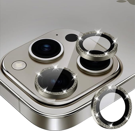for iPhone 15 Pro/iPhone 15 Pro Max Camera Lens Protector Bling Individual by Xfilm