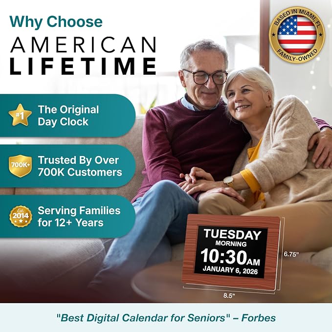 American Lifetime New 2026 Dementia Clock Large Digital Clock - Image 2