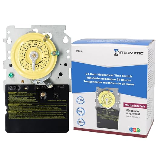 Intermatic T101M 24-Hour Mechanical Timer - 120V SPST by Intermatic