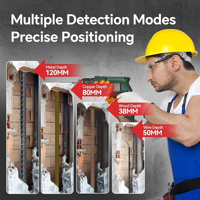 NOYAFA Stud Finder Wall Scanner, 3 in 1 Stud Finder & Laser Distance Meter & - Image 4