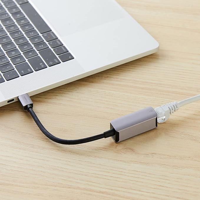 Amazon Basics Aluminum USB-C to RJ45 Gigabit Ethernet Adapter, Fast Network - Image 7