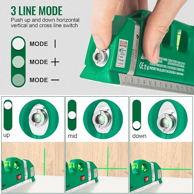 Level Tool Laser Level Leveler tool Cross Line Vertical and Horizontal Line - Image 2