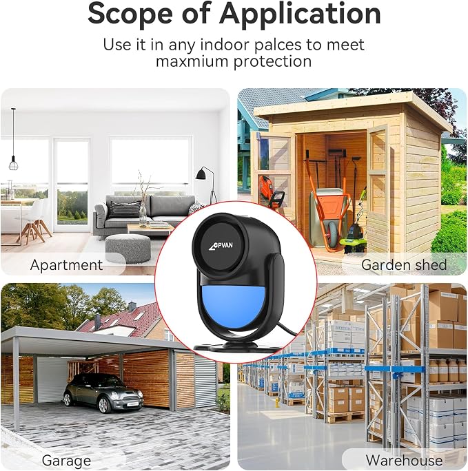 CPVAN WiFi Motion Sensor Alarm System, 125dB Smart PIR Motion Detector - Image 9